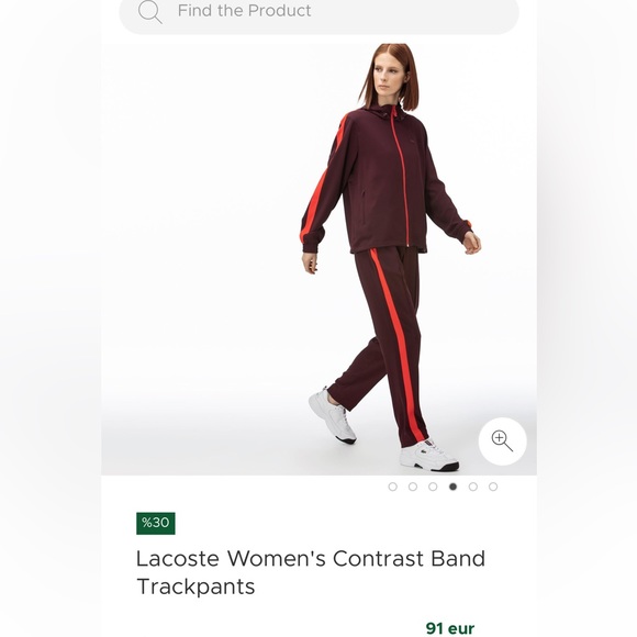 Lacoste contrast trackpants, size 32 - Picture 5 of 6